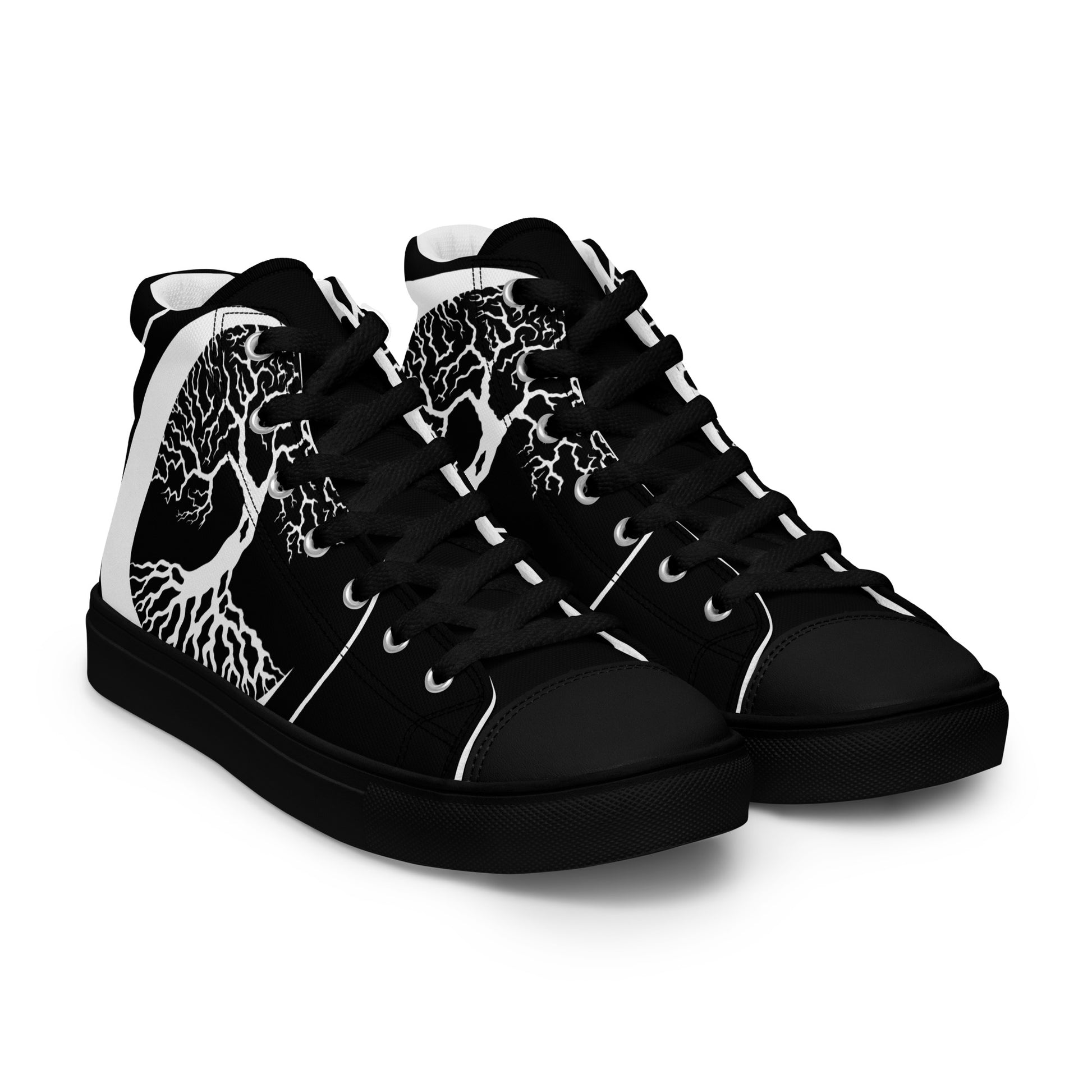 Stormseye Design Witching hour 2 high top shoes, black sole, front view