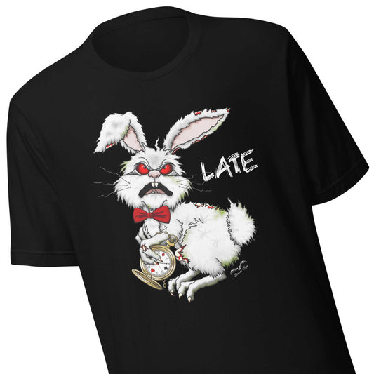 Stormseye Design zombie bunny t shirt, detail view black